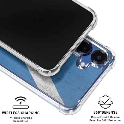Scotland Flag Distressed Galaxy S25 Plus Clear Case